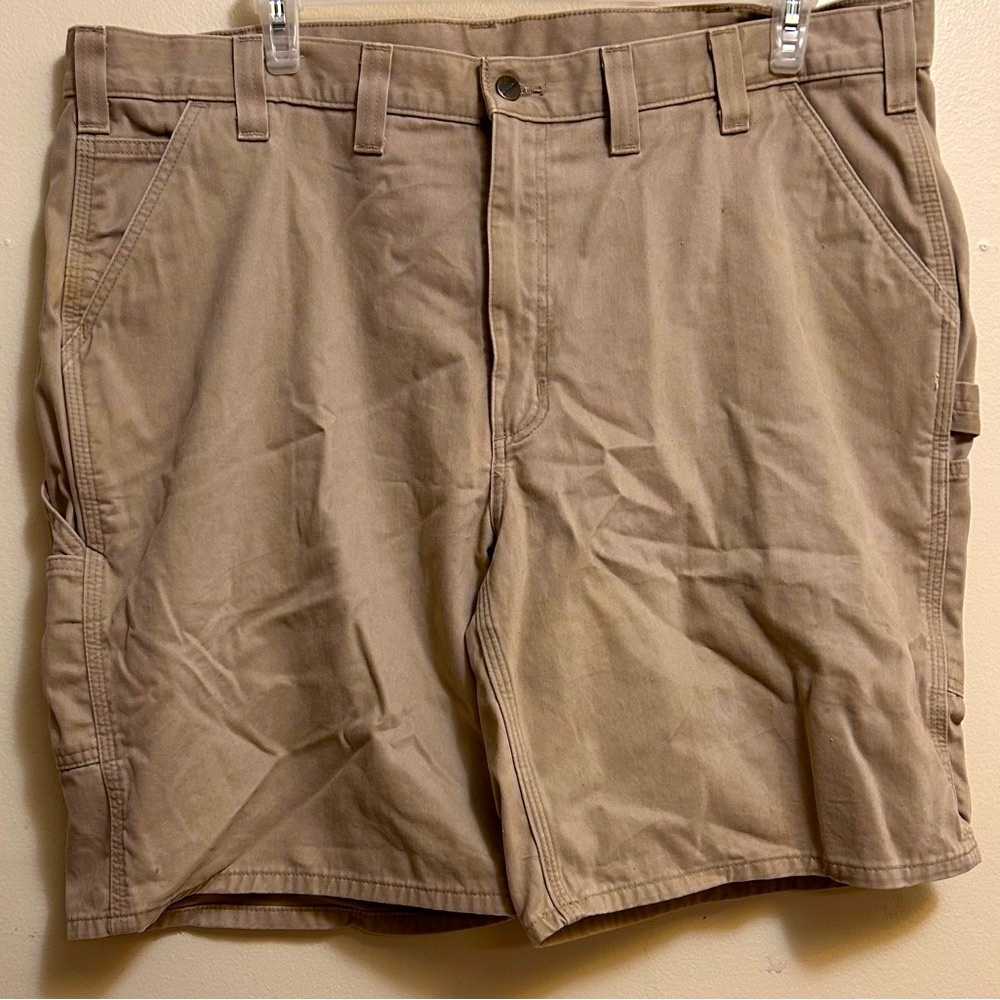 Carhartt Tan Jean Shorts Durable Cotton Blend - Picture 6 of 8